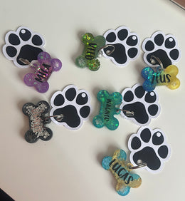 Placa hueso para perro