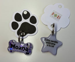 Placa hueso para perro