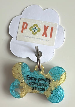 Placa hueso para perro