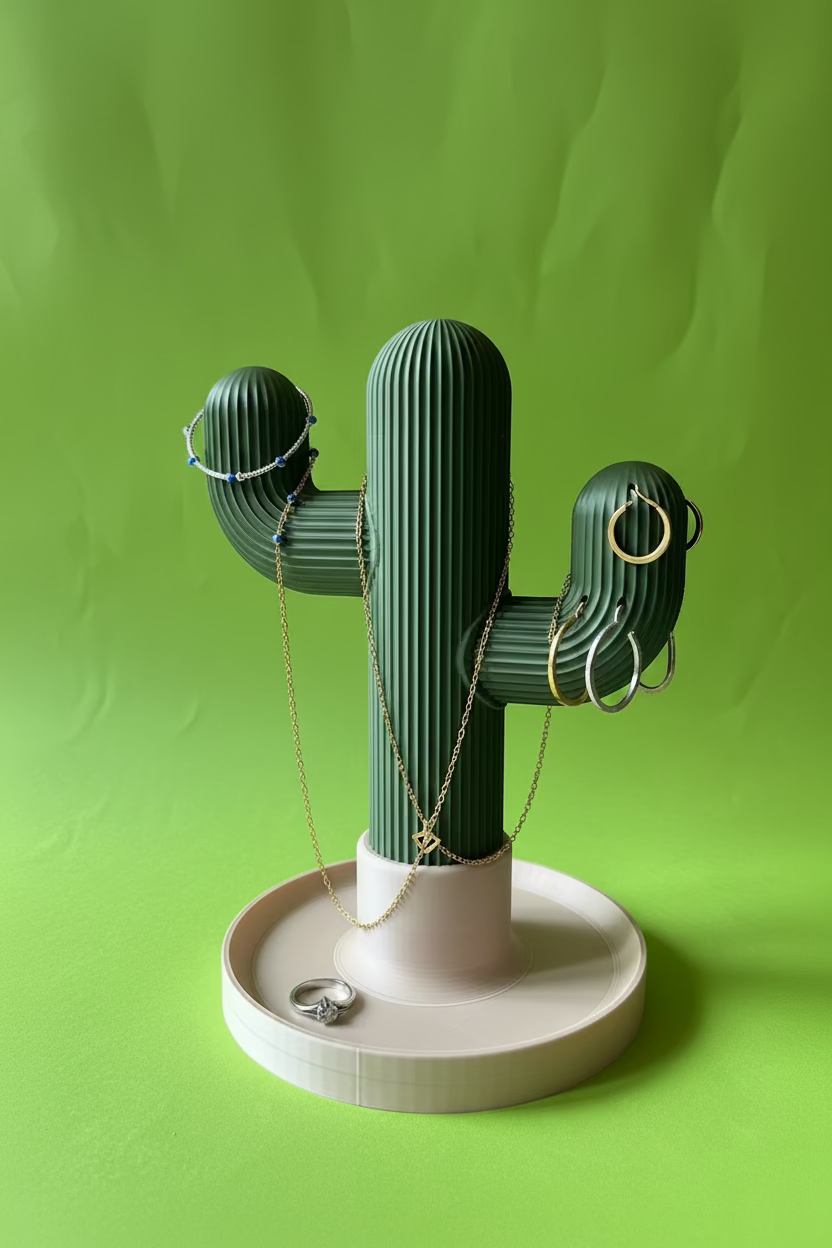 Cactus joyero organizador